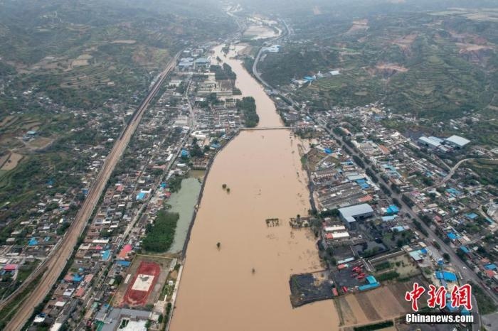 10月10日，山西省介休市義棠鎮(zhèn)，汾河水位上漲。 <a target='_blank' href='http://www.chinanews.com/'>中新社</a>記者 韋亮 攝