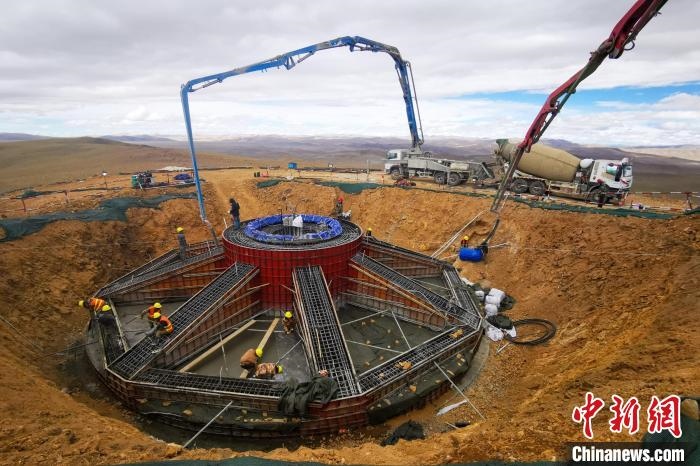 資料圖為該風電場建設現(xiàn)場。　中國電建集團成都勘測設計研究院有限公司 供圖