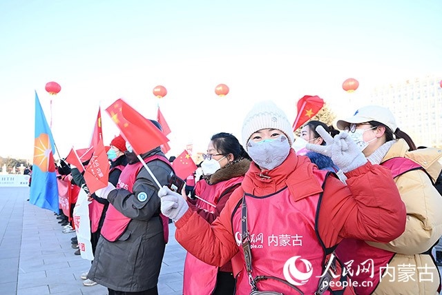 2022年呼和浩特市第七屆徒步迎新活動現(xiàn)場。人民網(wǎng) 劉藝琳攝