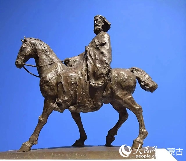 吳為山作品《馬可波羅》。人民網(wǎng)記者 富麗娟攝