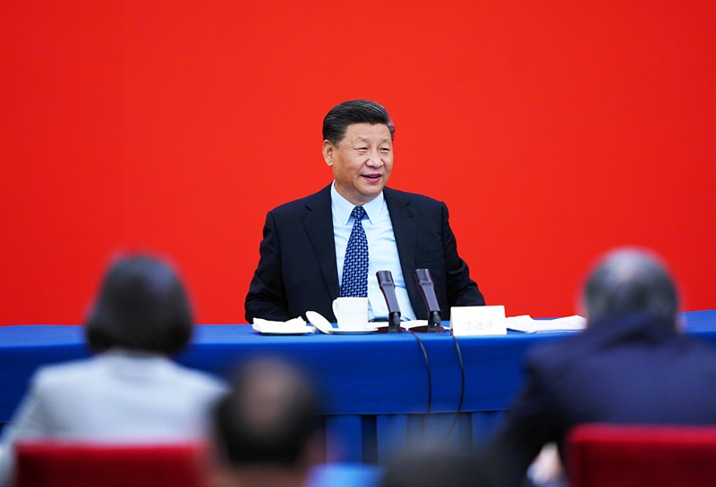 2020年5月23日上午，習(xí)近平總書記看望參加全國(guó)政協(xié)十三屆三次會(huì)議的經(jīng)濟(jì)界委員，并參加聯(lián)組會(huì)，聽取意見和建議。