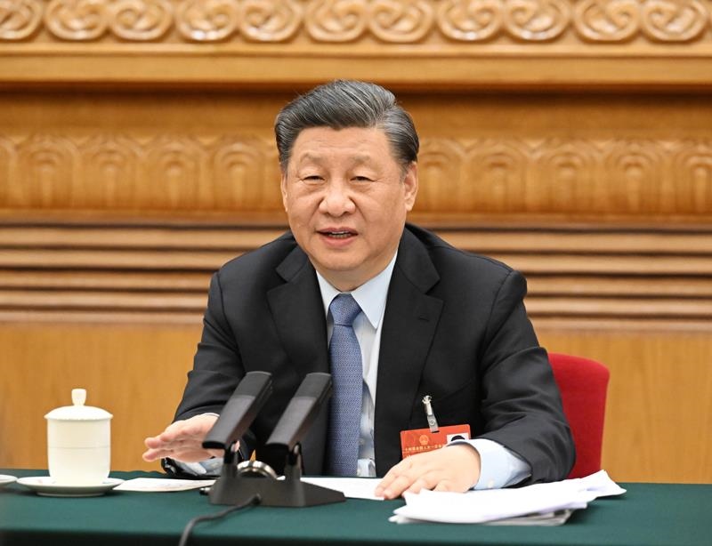 2023年3月5日，習(xí)近平總書記參加十四屆全國人大一次會議江蘇代表團(tuán)審議。