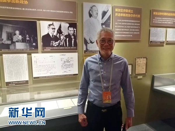 印尼廣東社團聯(lián)合總會總主席張錦泉。新華網(wǎng)記者 侯強 攝