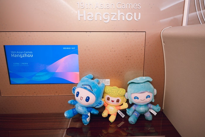 亞運(yùn)會(huì)吉祥物。上海鐵路局融媒體中心供圖