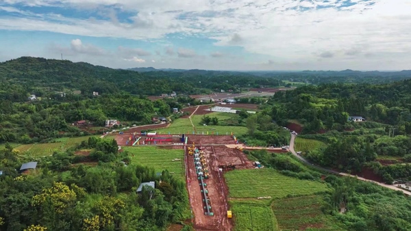 川氣東送二線天然氣管道工程施工現(xiàn)場。受訪者供圖