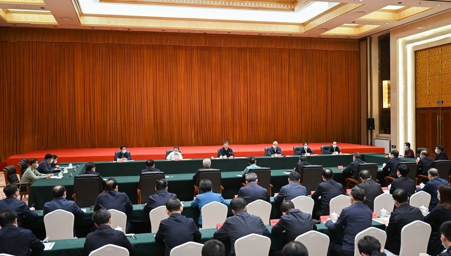  2023年6月8日上午，習近平在呼和浩特聽取內(nèi)蒙古自治區(qū)黨委和政府工作匯報并發(fā)表重要講話。