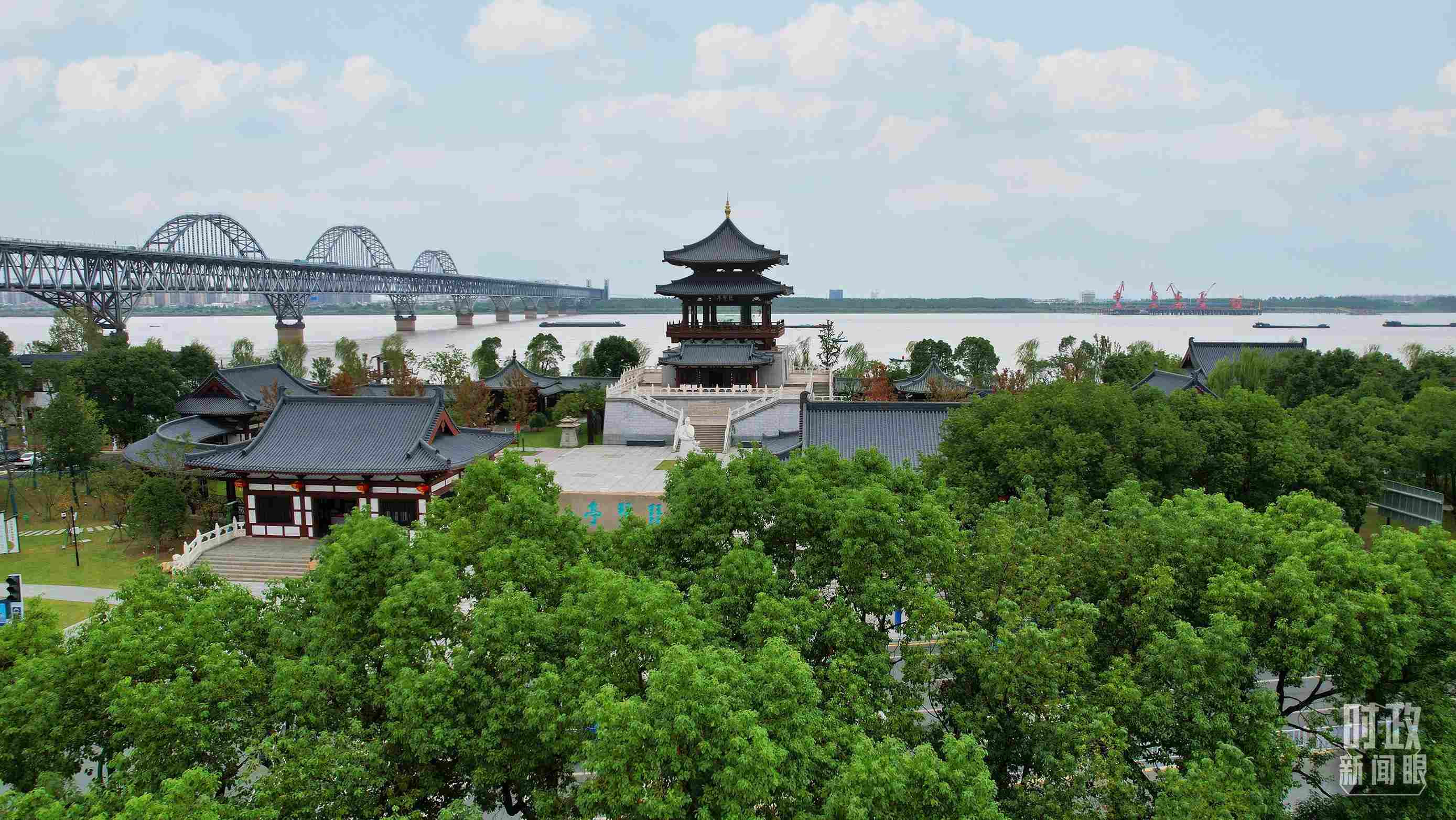 △長江國家文化公園九江城區(qū)段。（總臺記者劉陽拍攝）