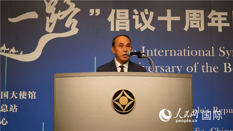 柬埔寨駐日大使圖伊瑞發(fā)言。人民網(wǎng) 蔣曉辰攝