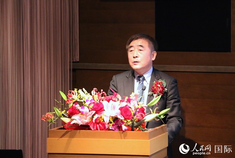 科盟會長楊克儉發(fā)表致辭。人民網(wǎng) 許可攝