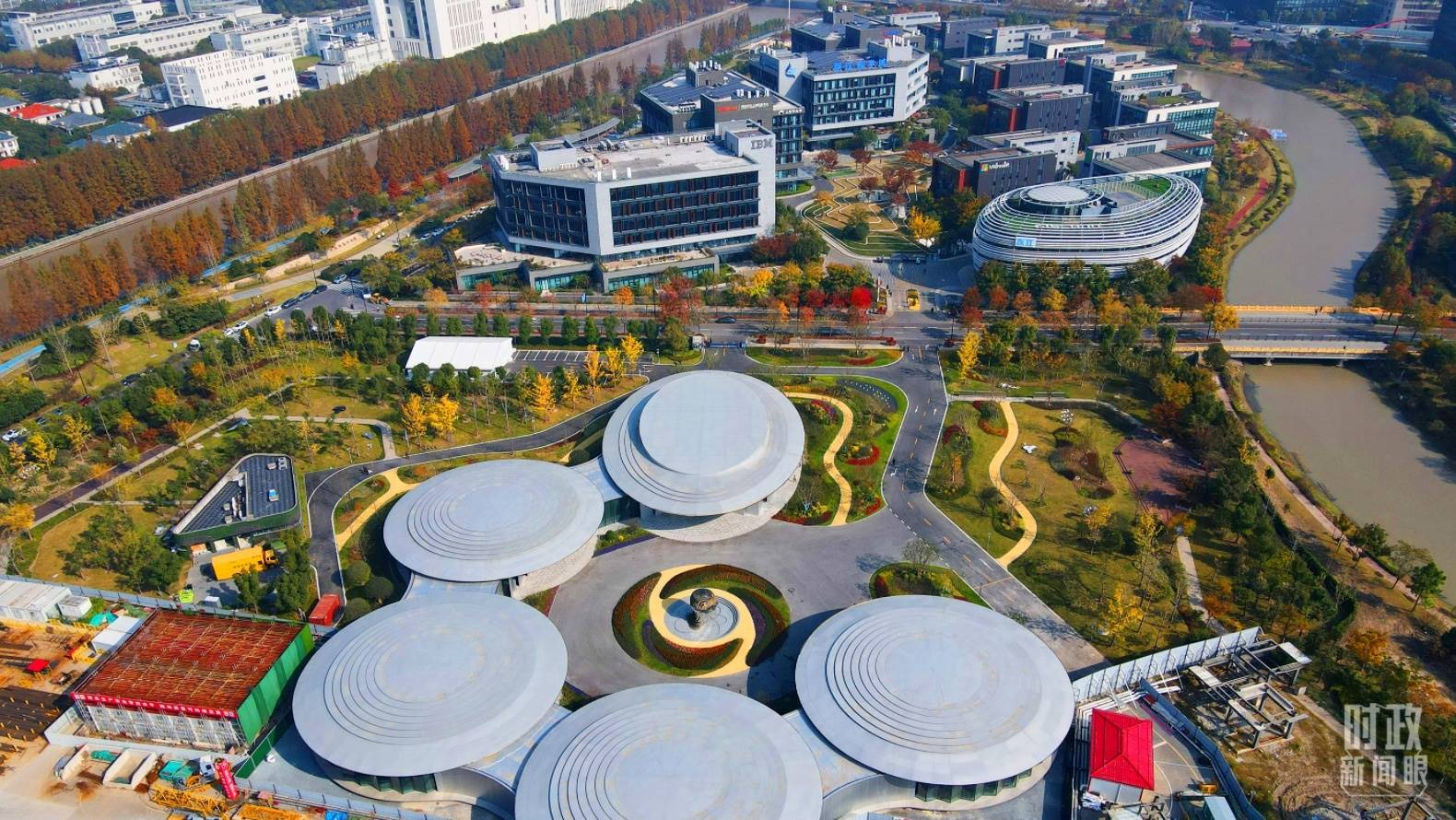 △張江科學(xué)城未來(lái)公園。（總臺(tái)央視記者范凱拍攝）