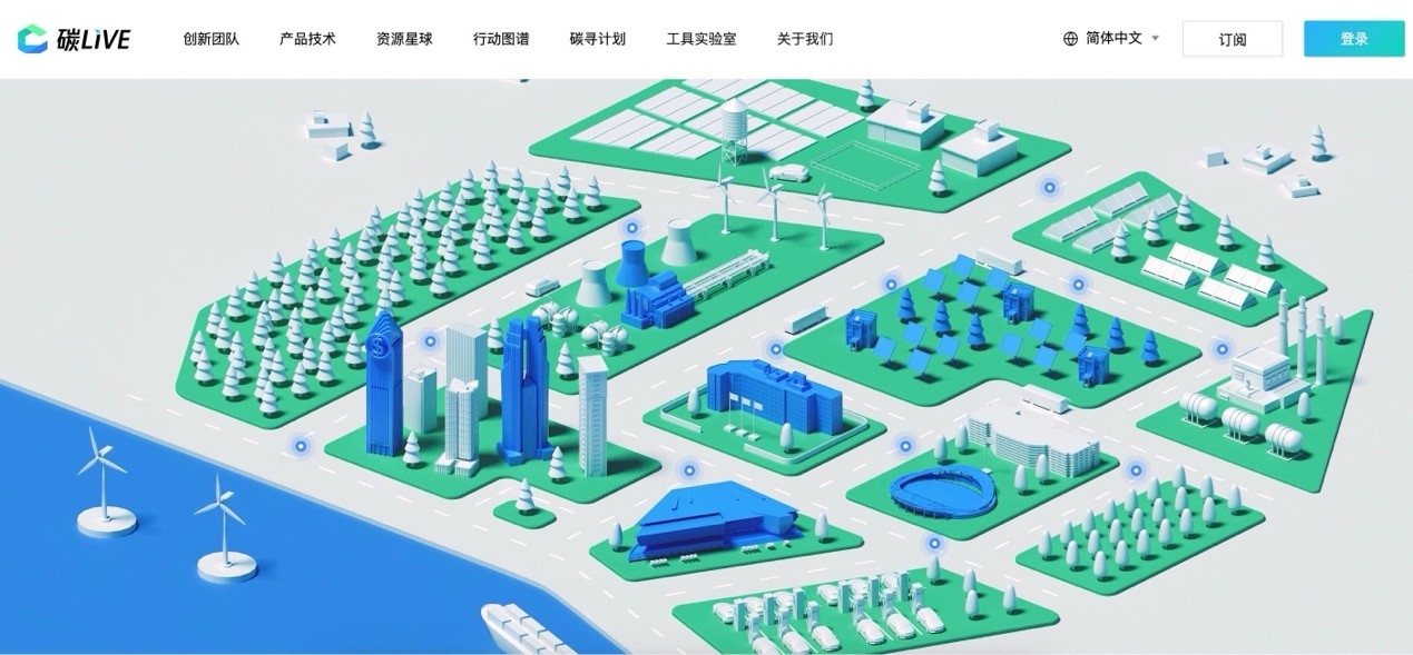 “碳LIVE”社區(qū)網(wǎng)頁截圖。圖片由騰訊公司提供