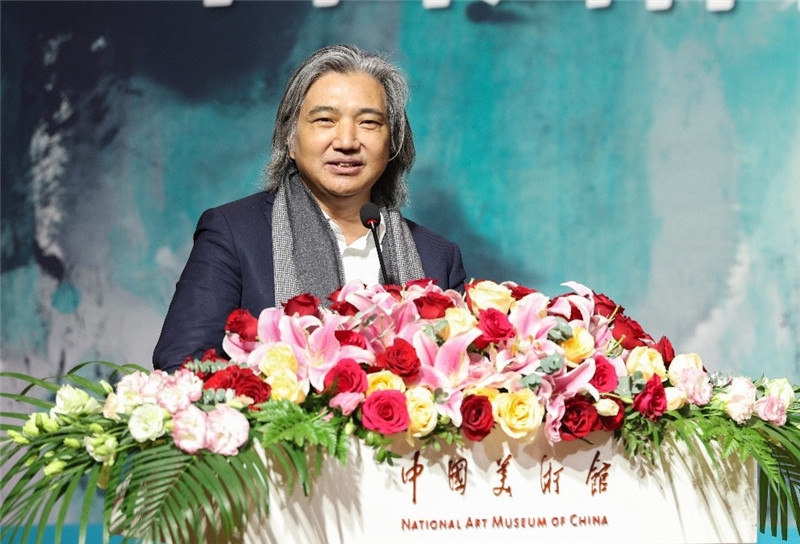 吳為山致辭。主辦方供圖