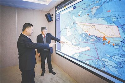 圖③：法官為涉案船舶尋找安全的錨泊地點。