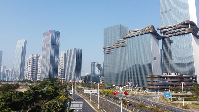2024年1月1日，廣東珠海，橫琴粵澳深度合作區(qū)樓群。