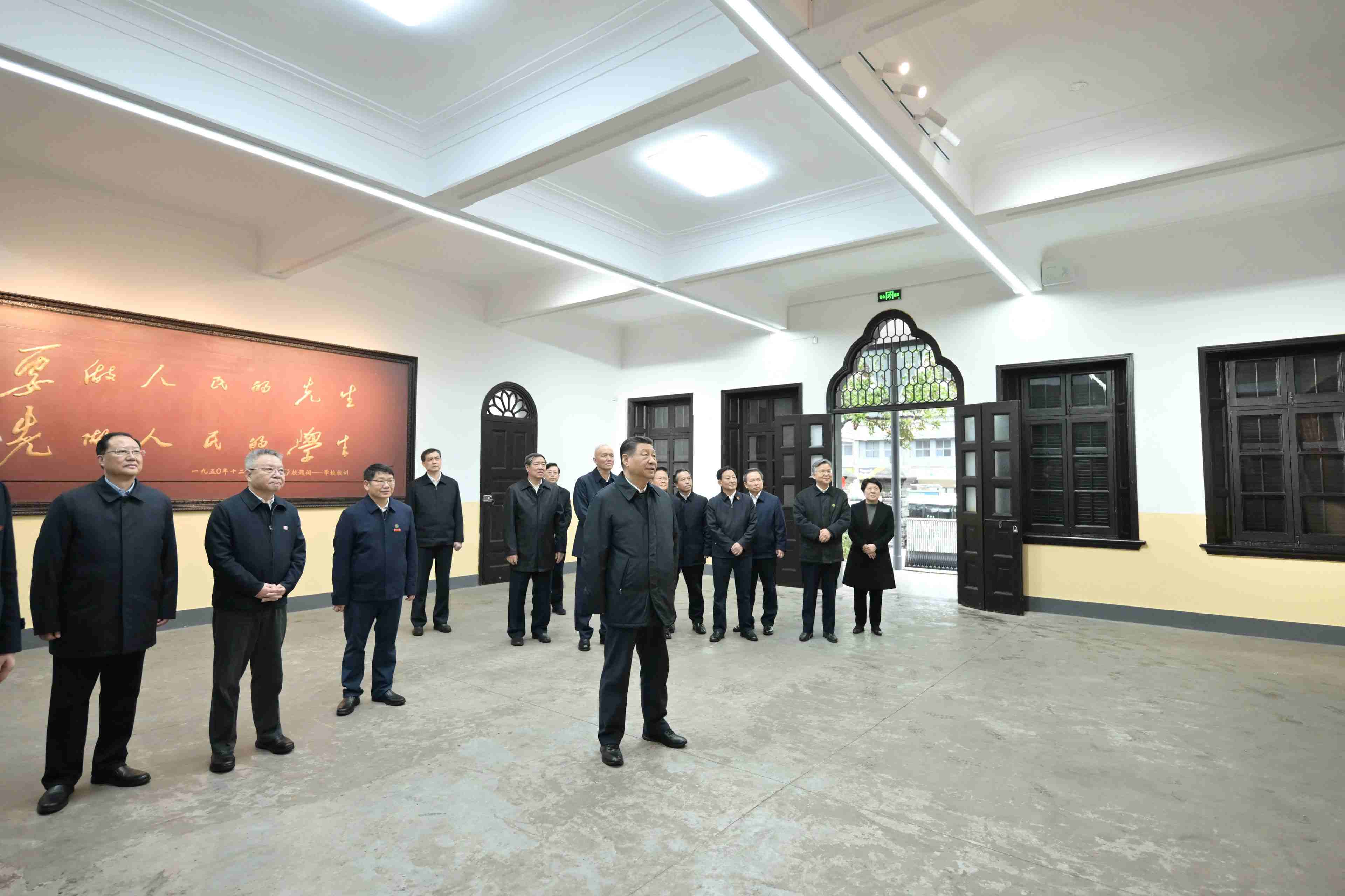 3月18日，習(xí)近平總書記在湖南第一師范學(xué)院（城南書院校區(qū)）考察。