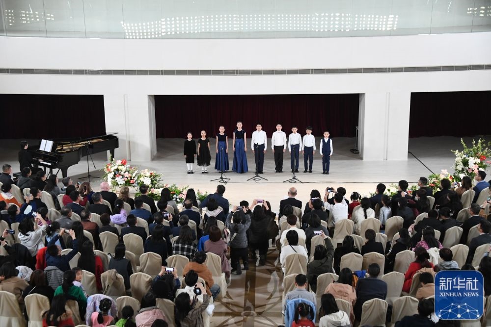 3月21日，金融街童聲合唱團在音樂會上演出。新華社記者 任超 攝