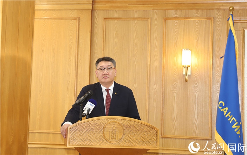 扎布赫楞部長致辭。人民網(wǎng)記者 霍文攝