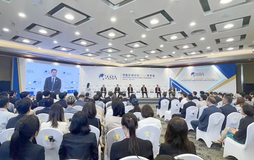 博鰲亞洲論壇2024年年會“‘創(chuàng)新、綠色、數(shù)智、融合’引領(lǐng)高質(zhì)量發(fā)展”分論壇。人民網(wǎng)記者 喬雪峰攝