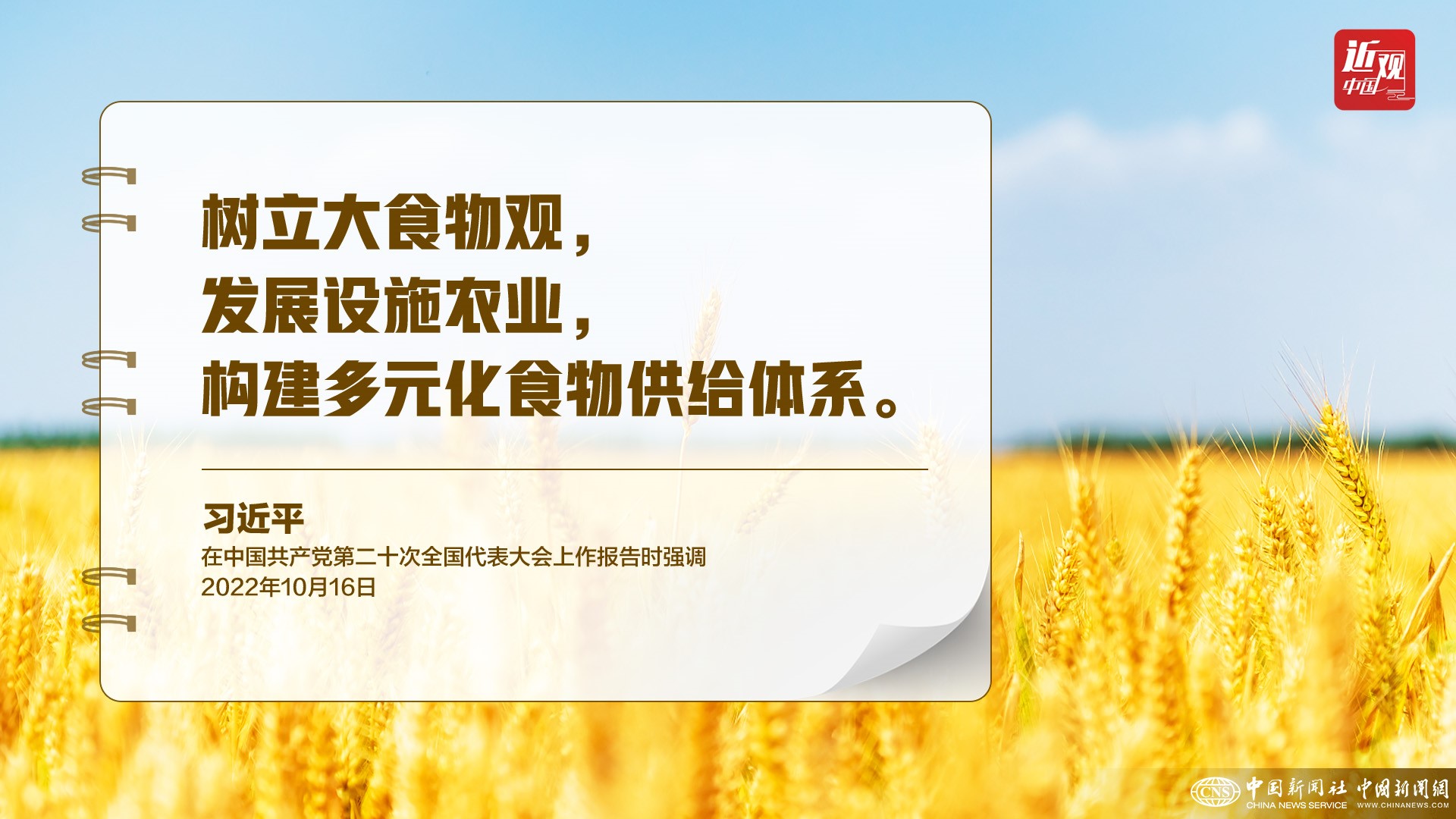 習(xí)近平：樹立大食物觀，構(gòu)建多元化食物供給體系