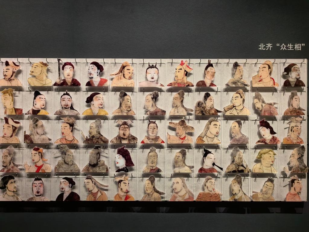 太原北齊壁畫博物館從山西北朝壁畫中提取人物元素展現(xiàn)當(dāng)時(shí)民族融合、文化交流。太原北齊壁畫博物館供圖