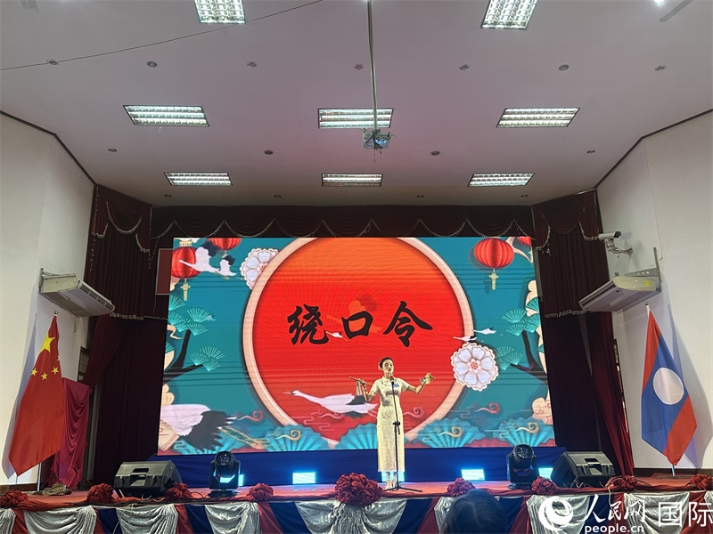 圖片：老撾選手進行才藝表演。孫廣勇攝
