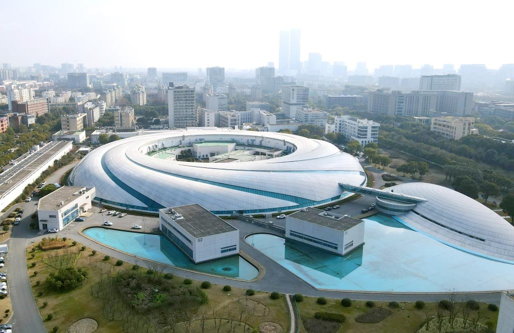 位于上海張江科學城的“上海光源”（2024年2月27日攝，無人機照片）。新華社記者 方喆 攝