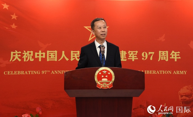 中國(guó)駐瑞典大使崔愛(ài)民致辭。人民網(wǎng)記者 殷淼攝