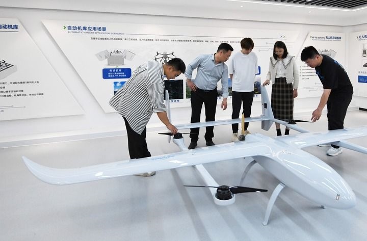 這是中科安飛（合肥）科技有限公司生產(chǎn)的無人機產(chǎn)品。（2024年5月16日攝）新華社發(fā)（郭如琦 攝）