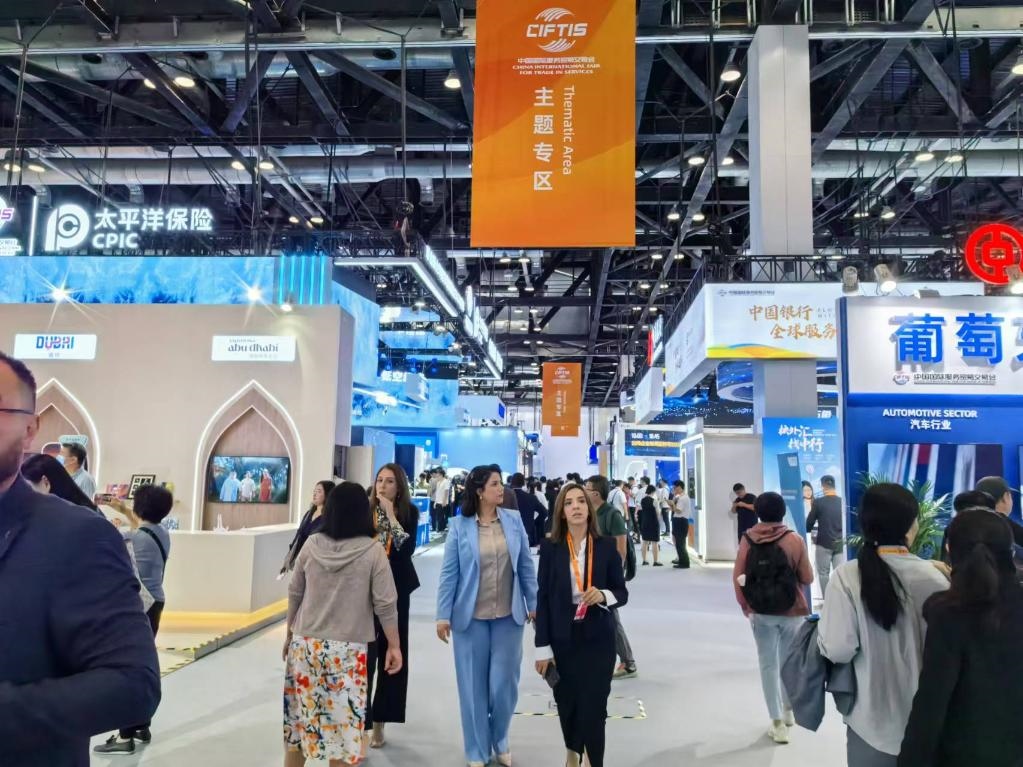 圖為2024年服貿(mào)會展區(qū)現(xiàn)場。 新華社記者 魏玉坤 攝