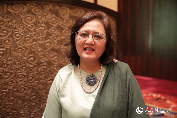 馬來西亞高教部高教司司長阿茲琳達(dá)接受人民網(wǎng)采訪。人民網(wǎng) 王婧攝