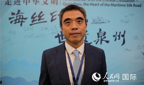 泉州市人民政府副市長(zhǎng)姚飛接受人民網(wǎng)采訪。人民網(wǎng) 王婧攝