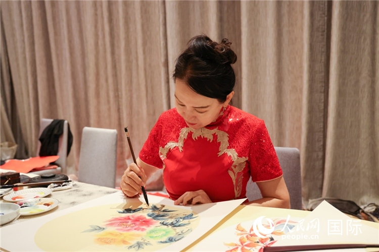 中國傳統(tǒng)文化展示。人民網(wǎng)記者任皓宇攝