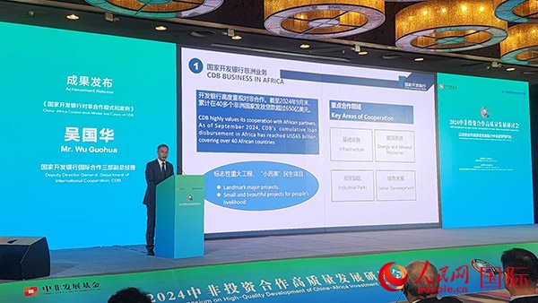 《國家開發(fā)銀行對非合作模式和案例》發(fā)布。人民網(wǎng)記者 萬宇攝