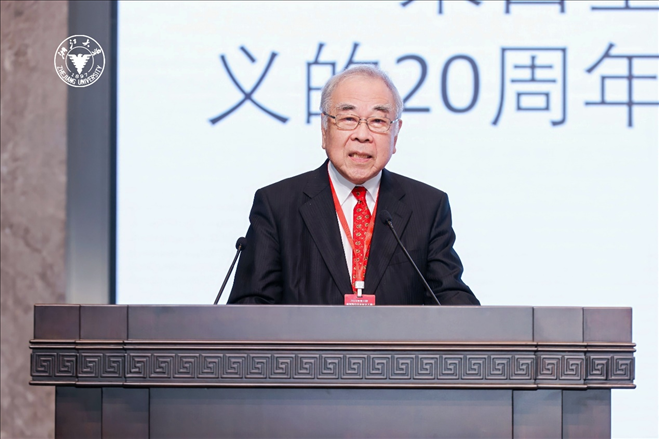 日本科學(xué)協(xié)會會長高橋正征致辭。浙江大學(xué)供圖
