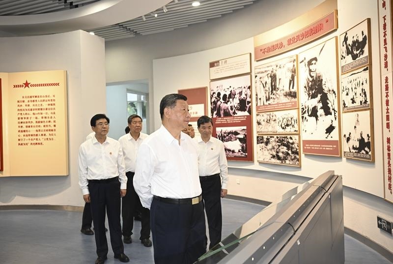 △2024年10月15日，習(xí)近平總書記在福建漳州市東山縣谷文昌紀(jì)念館考察。
