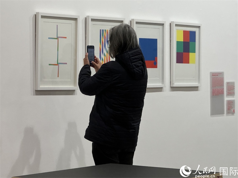 11月8日，觀眾在“瑞士經(jīng)典設(shè)計(jì)展”作品前駐足欣賞。人民網(wǎng) 謝瑩攝 
