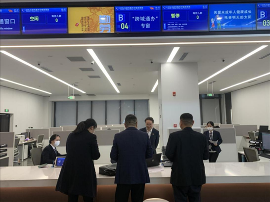 啟東市政務(wù)服務(wù)“跨域通辦”專窗。 圖片來源：江蘇南通啟東市數(shù)據(jù)局