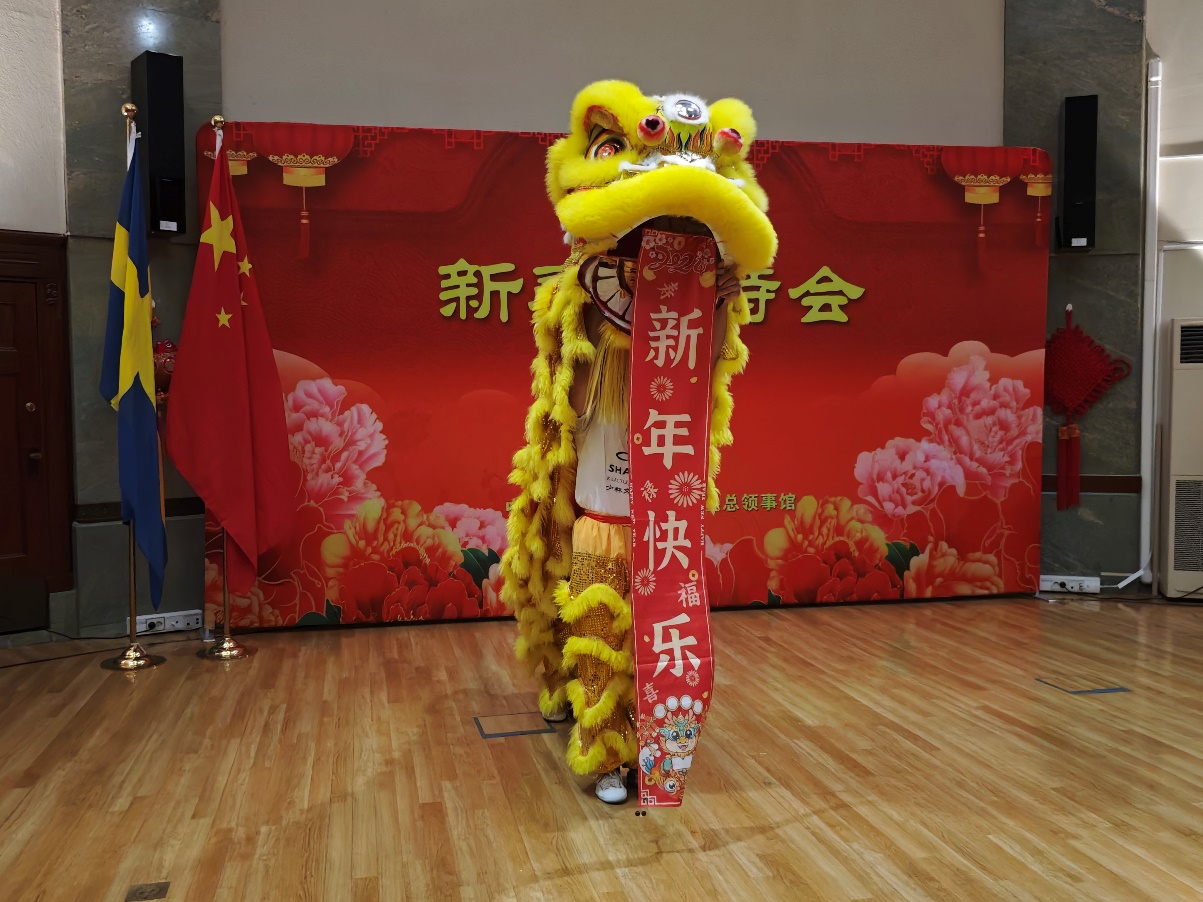 開場舞獅表演。中國駐哥德堡總領(lǐng)館供圖