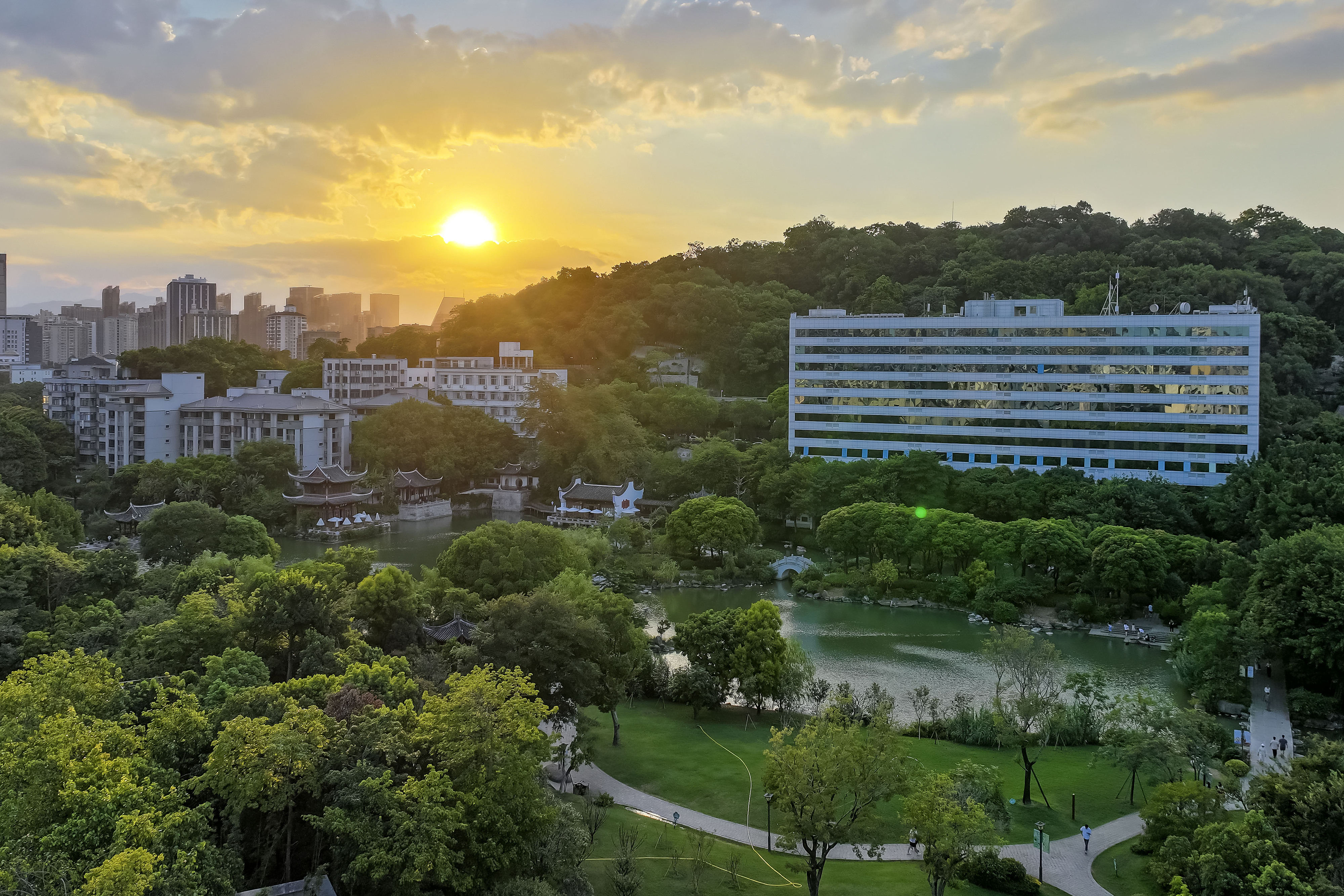 2024年7月17日，福州市鼓樓區(qū)黎明湖生態(tài)濕地公園。